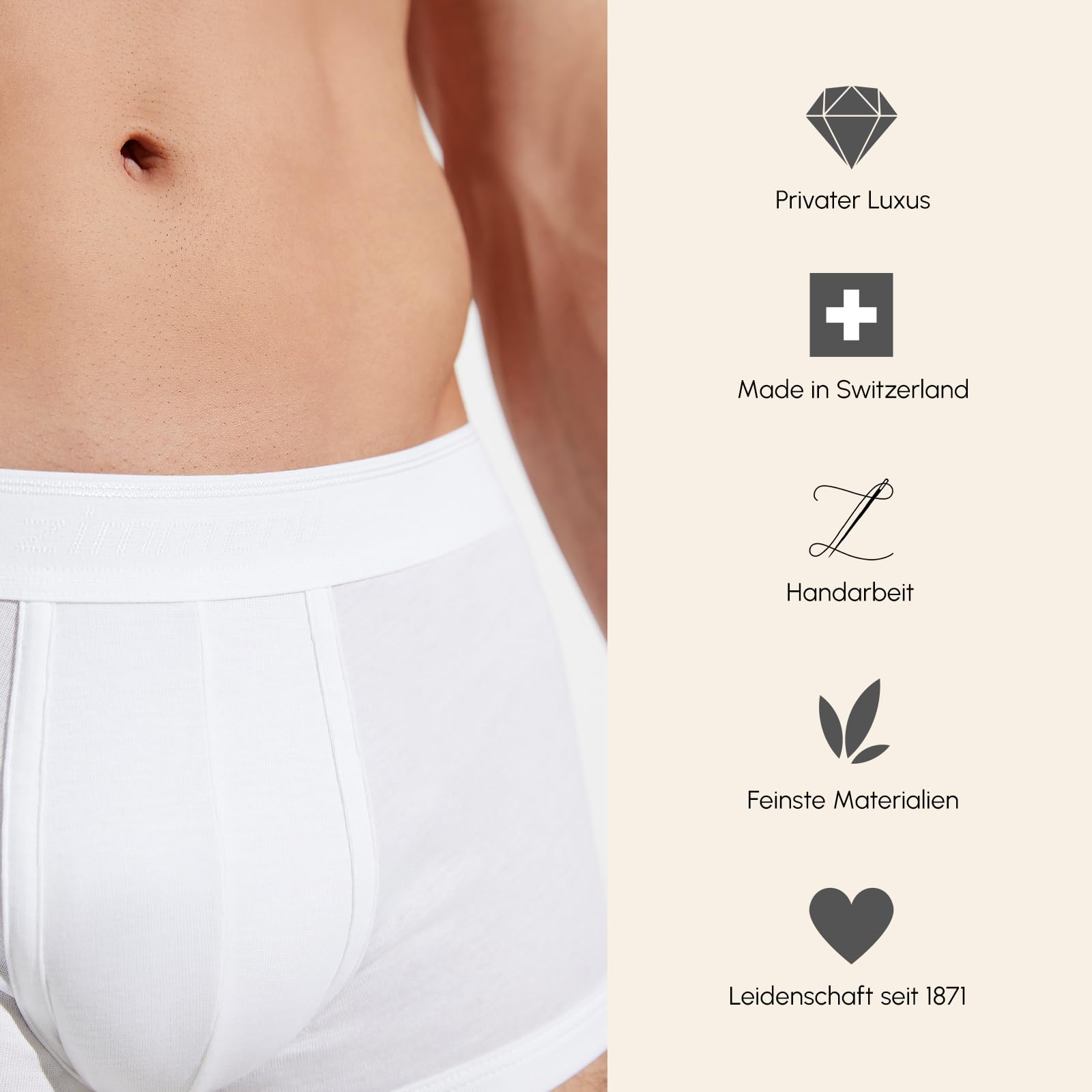 Zimmerli Boxer Business Class - Boxershorts Herren - 100% Baumwolle - Pflegeleicht & Edel - Schwarz oder Weiß - für Pures Wohlgefühl - Qualität aus der Schweiz - Größe S-3XL
