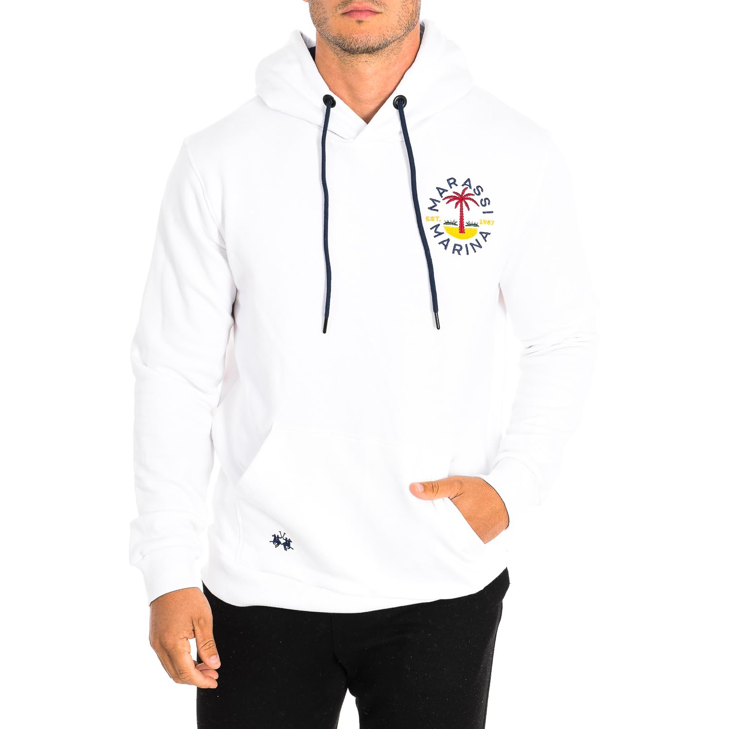 La Martina Men's White Hooded Sweatshirt With Embroidered Logo - Hoodies - 2XL - Sweatshirts & Hoodies