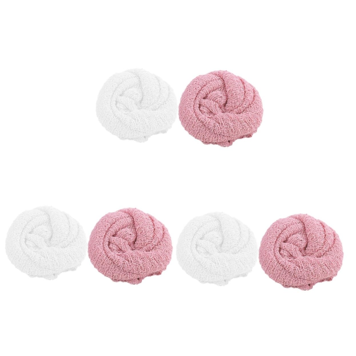ifundom Set Di 3 Coperte Per Neonati Coperte Per Neonati Traspiranti Panni Da Bagno Per Bambini Fascia Multiuso Bianche 2 Pezzi*3