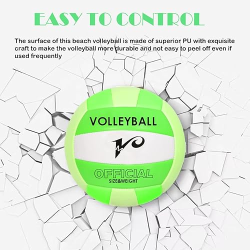 Miniatura 2 de Pelota de voleibol de alta calidad, suave al tacto, tamaño oficial 5, para exteriores, interiores, playa, gimnasio, pelota de juego