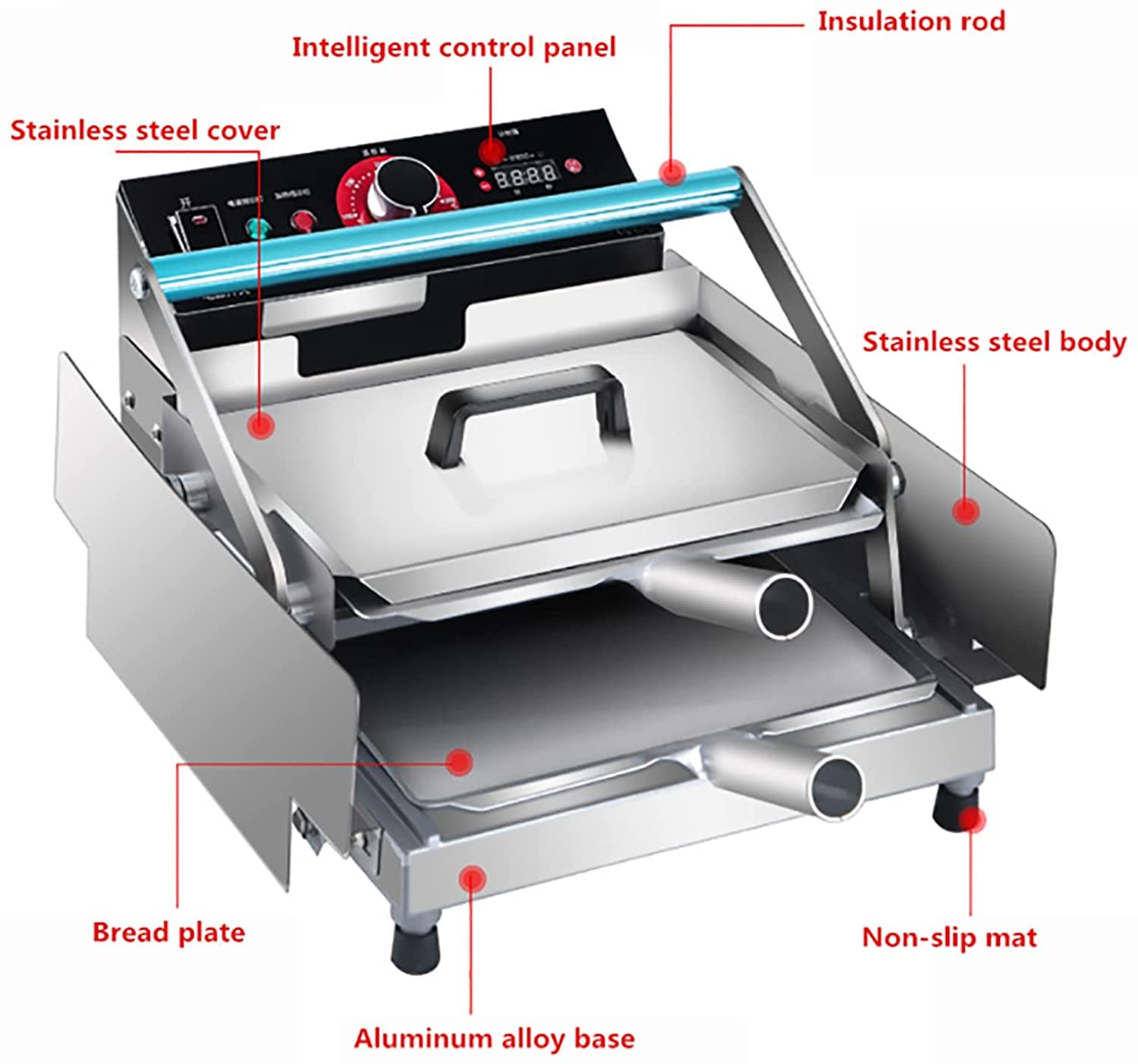 Piccola grigliatrice Automatica per Hamburger, Forno Elettrico Commerciale per Hamburger, Attrezzatura per hamburgeria, Uso in Cucina familiare e Ristorante Fast FO,