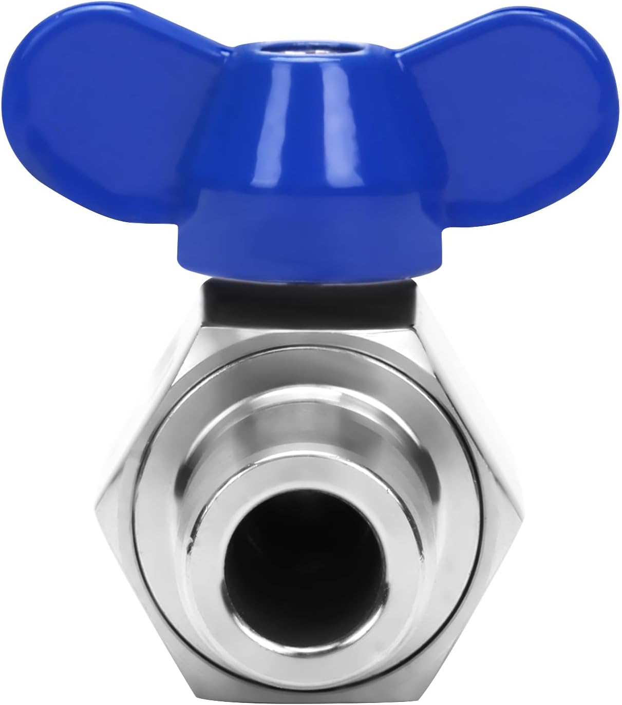 DERNORD 5/8" Hose Barb Ball Valve SS304 Mini Shut Off Ball Valve for Water Gas Fuel Drip Irrigation and Aquariums (Pack of 2)