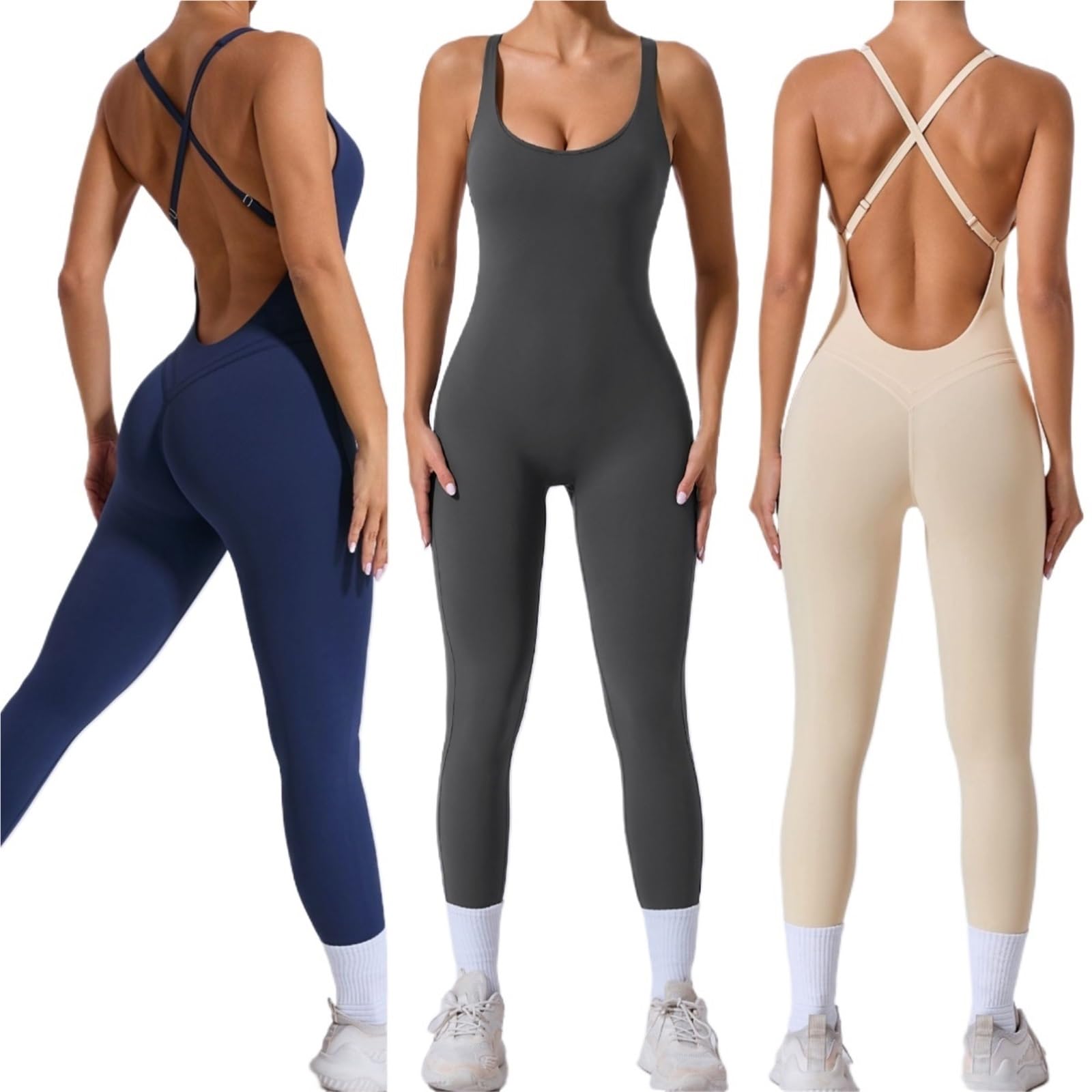 Mono de una pieza for mujer, for entrenamiento, fitness, yoga, ropa deportiva 25