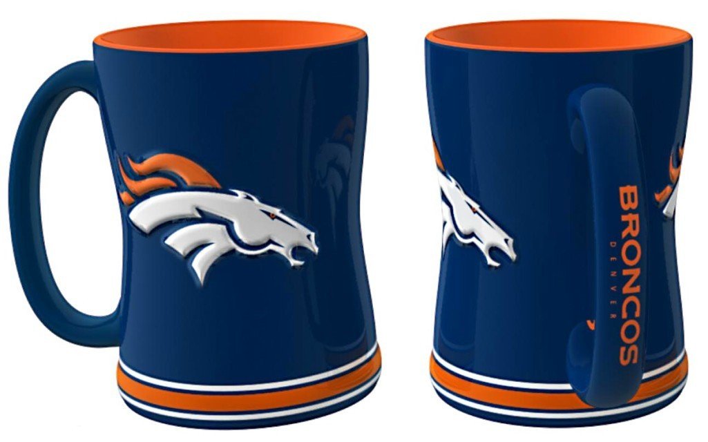 Denver Broncos 425,2 gram Sculpted logo Relief Coffee mug