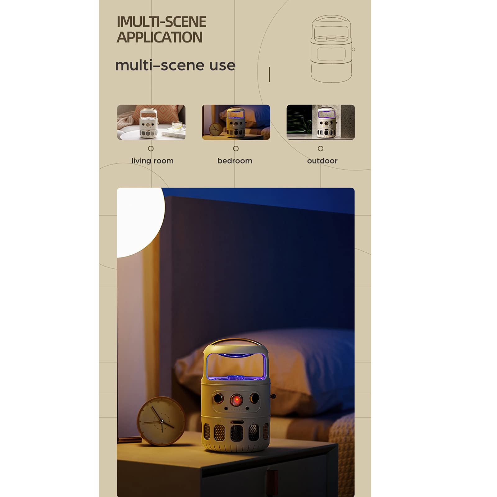 Bug Zapper Lampada Mosquito Killer USB Trappola per Mosche Elettriche per Insetti Repellente per Zanzare per Campeggio
