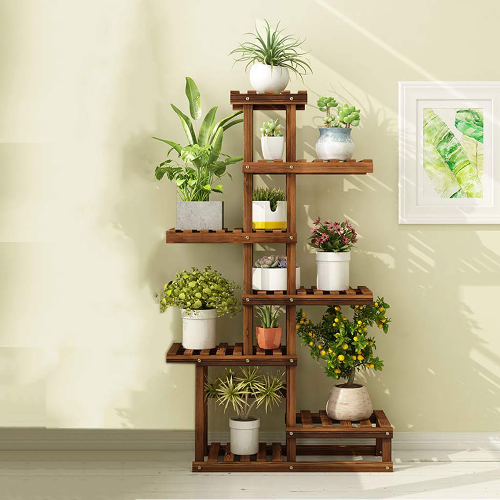Aboxoo Supporto Per Piante A Scala 3 Ripiani In Metallo – 70x62,5x62,5 Cm, Nero, Per Interni/esterni, Espositore Da Giardino, Ripiani Portavasi - 3