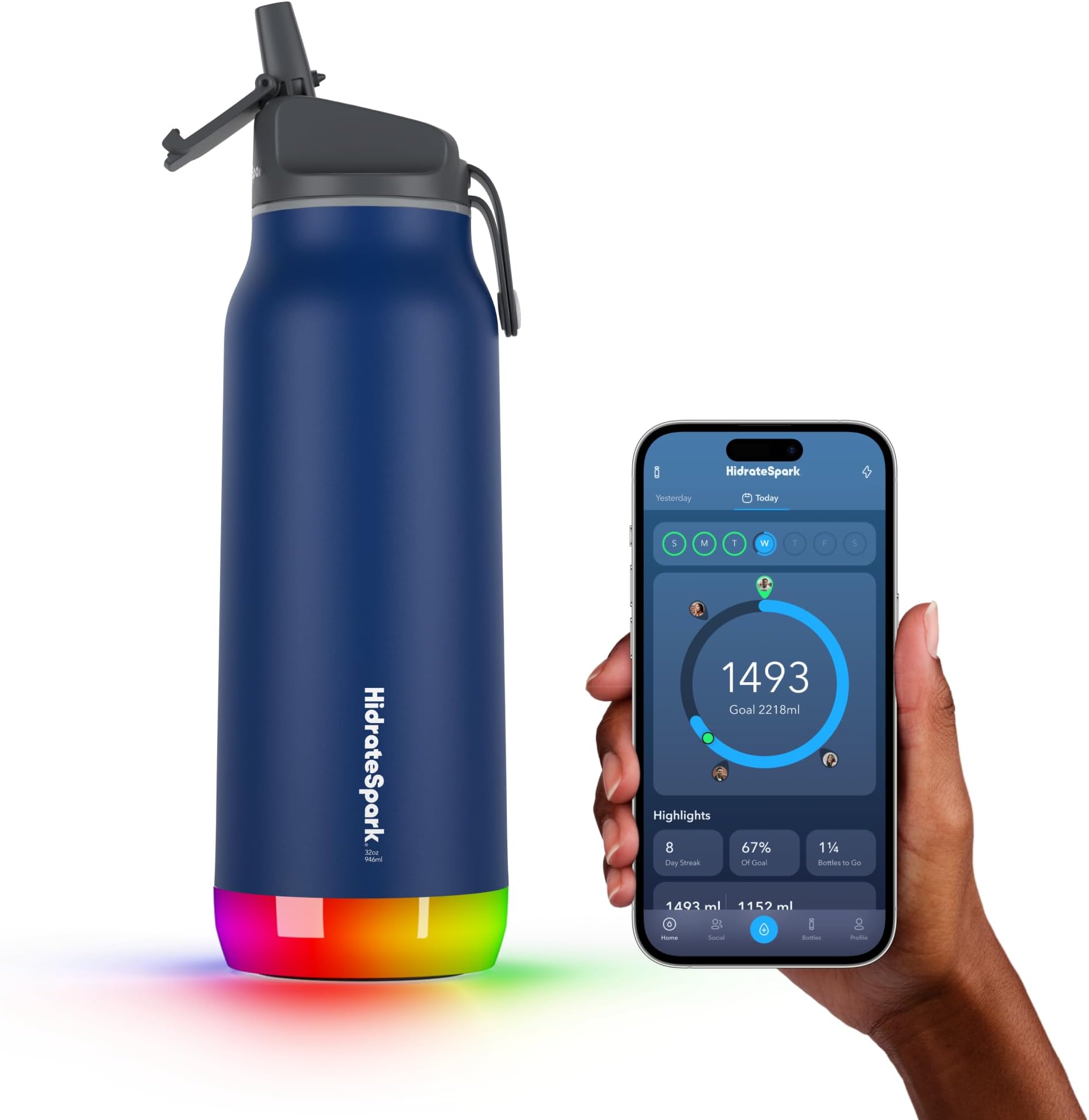 Hidrate Spark Steel Edition PRO 900ml Straw - Dark Blue