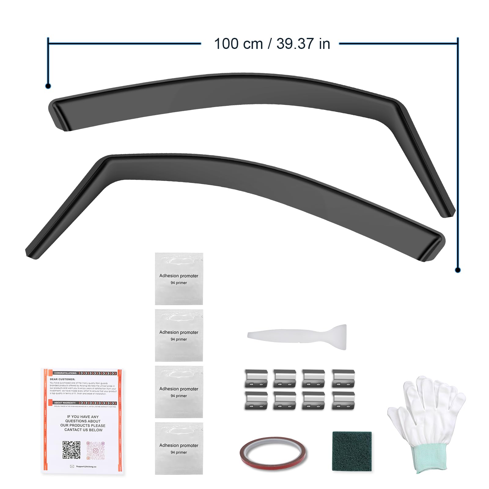 Deflectores de viento negros, guardas de lluvia para ventanas compatibles con Volkswagen Caddy MK3 MK4 2004-2020, viseras para sol irrompibles en canal