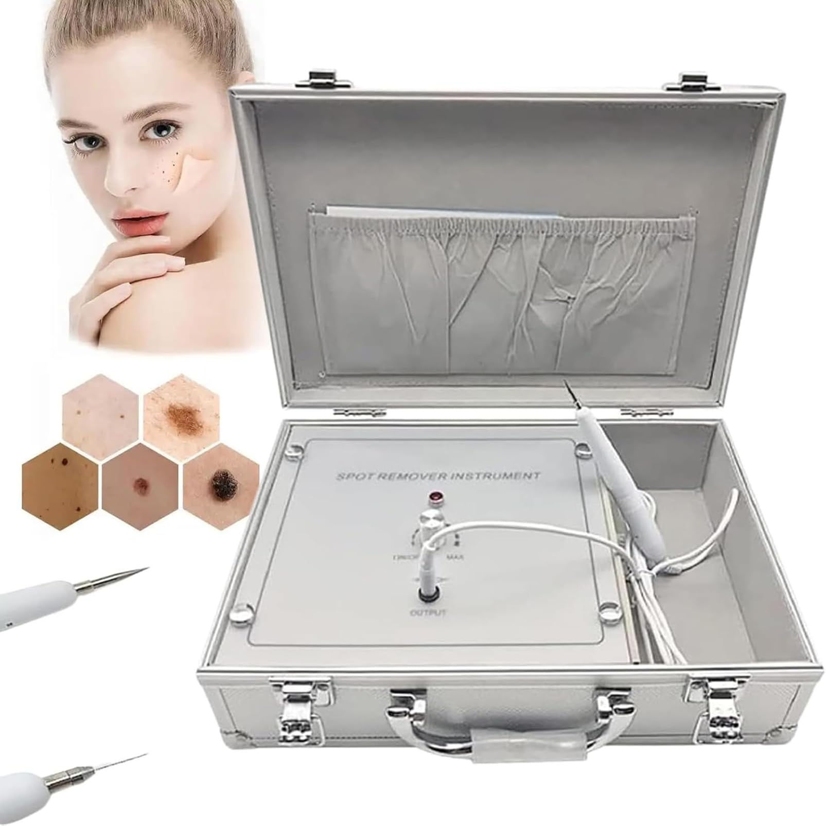 Stylo Électronique Pour Enlever Les Tatouages ​​et Les Grains De Beauté, Stylo Pour Enlever Les Acrochordons Avec 10 Niveaux De Puissance Réglables,Outil De Soin Du Visage,Pour Les Taches Brunes