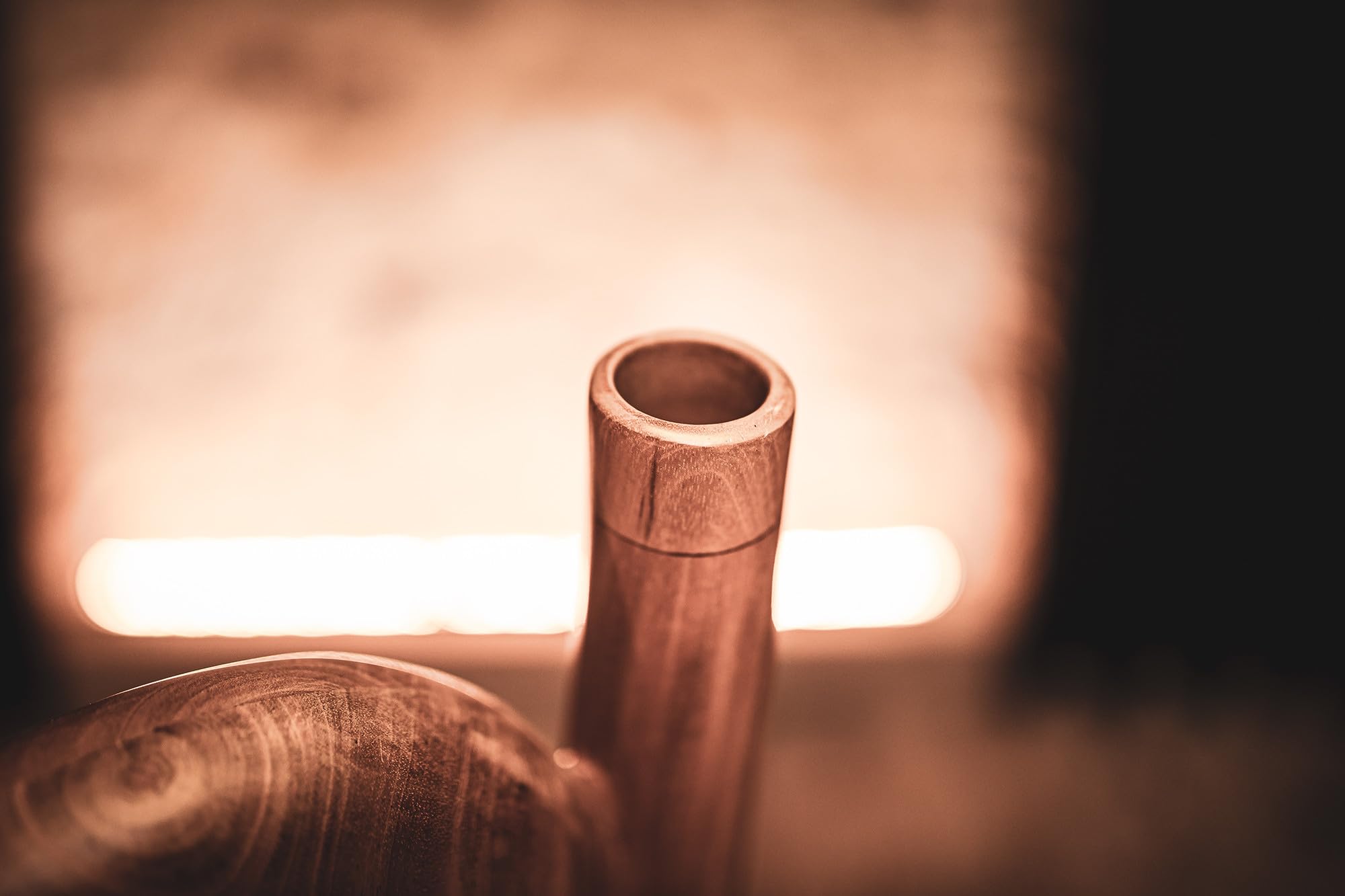 Sonic Energy Didgeridoo en S – instrument de voyage – accordé en Do – acajou, naturel (DDPROFSC)