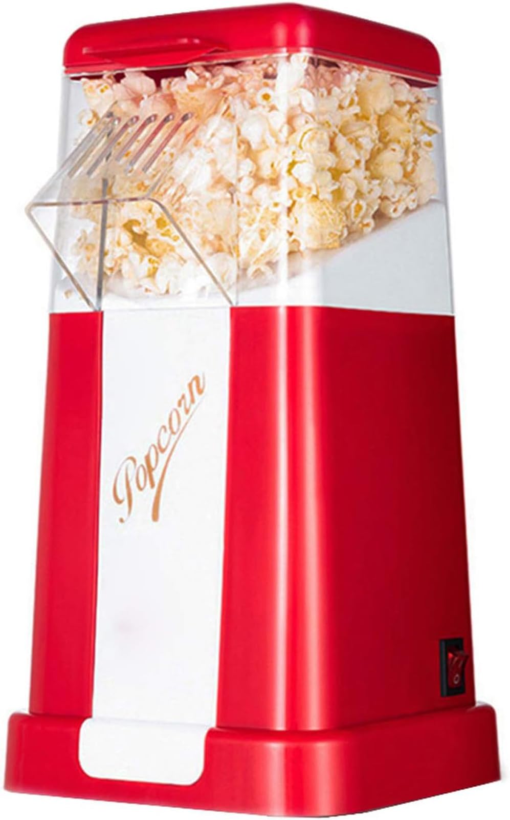 CUSMA Máquina para Hacer Palomitas De Maíz con Aire Caliente, Baja En Calorías Y Sin Grasa, Máquina De Palomitas De Maíz Retro con Taza Medidora Y Tapa Extraíble