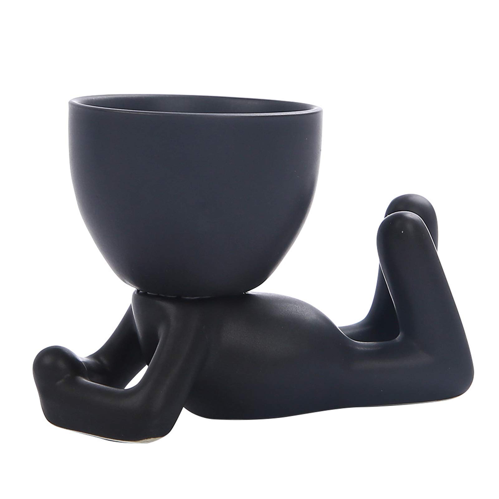 Brattie Face Planters Pots,Plant Flower Pot Multifunctional Cartoon Shape Ceramic Creative Succulents Planter for Home Office E