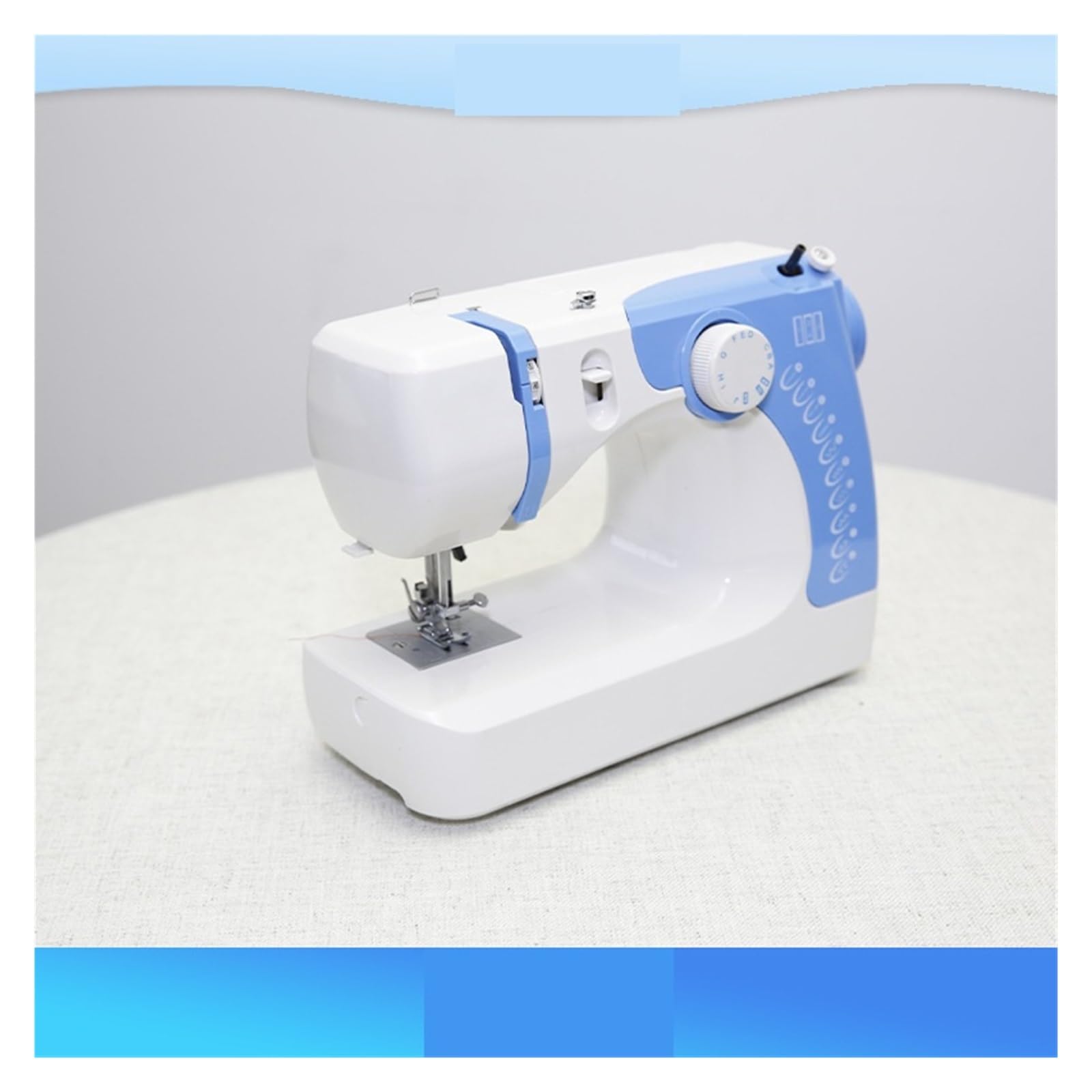 Automatyczna Elektroniczna Przenośna Wielofunkcyjna Maszyna Do Szycia Elektryczna Kieszonkowa Mała Domowa Typu Desktop Mocna Cicha Stabilna(Blue)