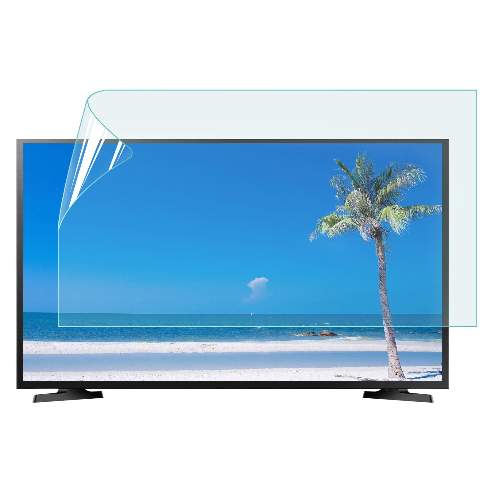 AIZYR Film De Filtre De BarrièRe De LumièRe Bleue De Protecteur D'éCran 50-75 Pouces, Protection Anti - Rayures Et UV Pour Mieux Dormir,75 inch/L1682×W966mm