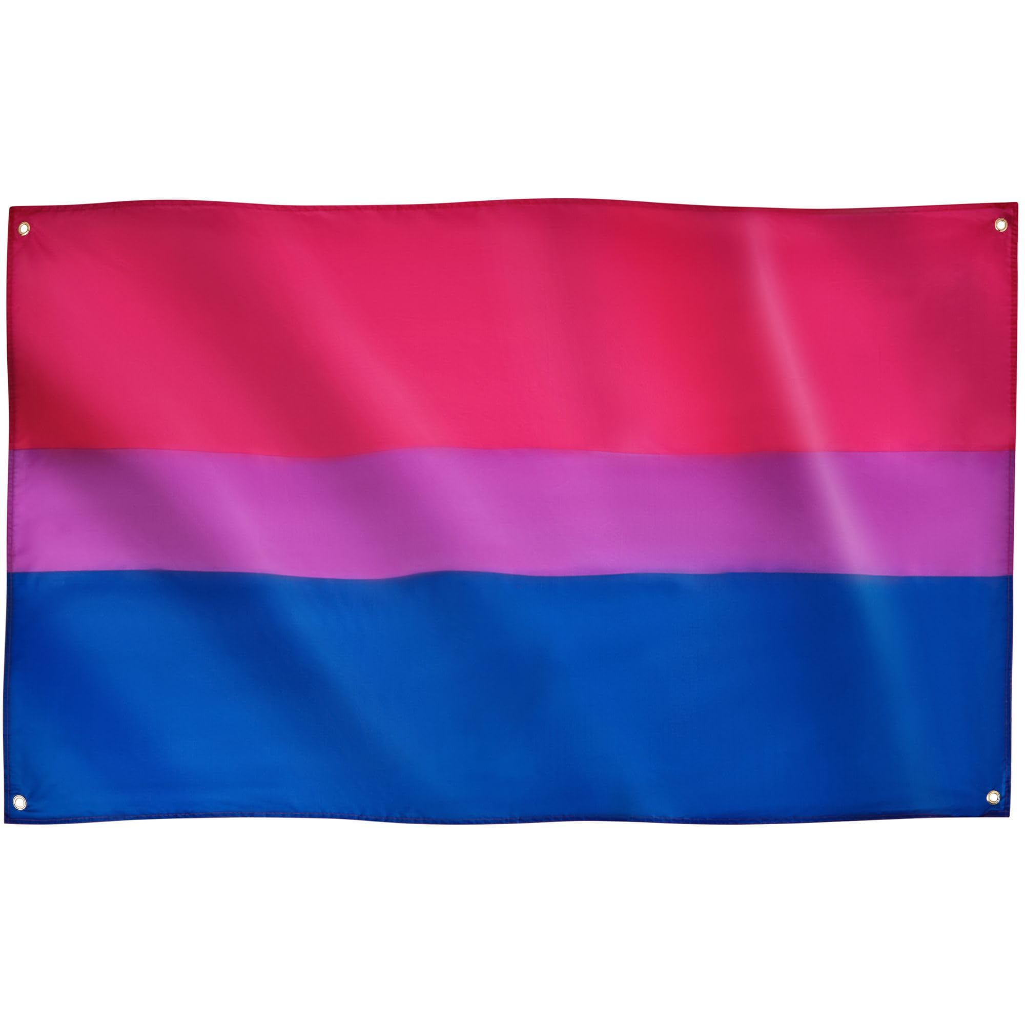 Runesol Bisexual Flag, 91x152cm, (3ft x 5ft) Bi Banner, Pride Flag, 4 Grommets, Eyelet in Every Corner, LGBTQ+, Parade