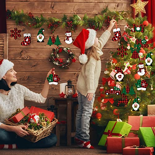 Spiareal Christmas Décor, Wooden Snowflake Gnome Snowman Hanging Signs Ornaments Christmas Tree Decoration Signs Wood #TOP3