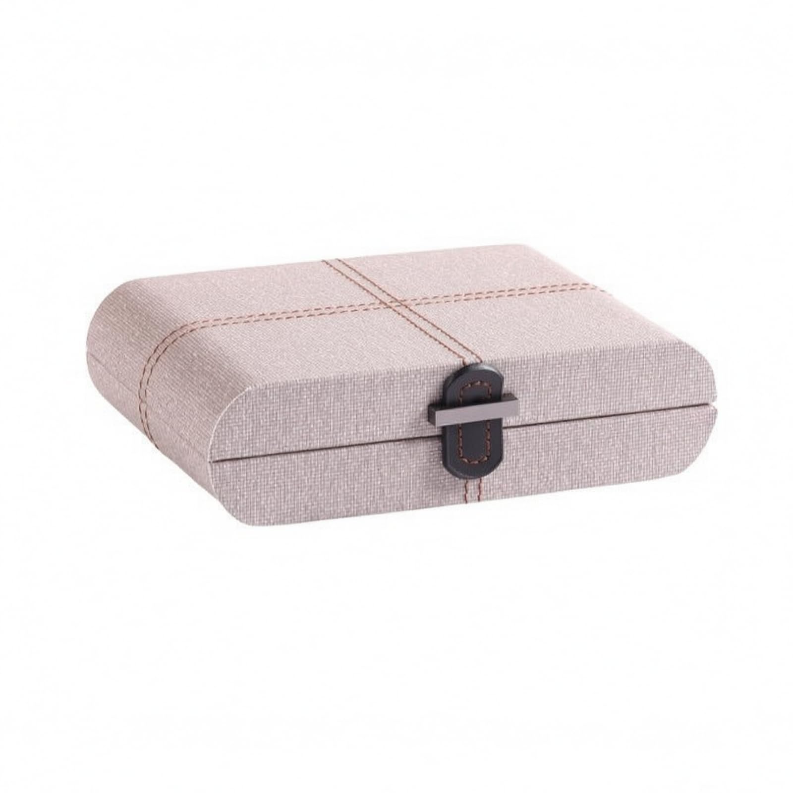 Caja Joyas PU Seguro Organizador Accesorios Morno Joyero para Cómoda, Entrada, Beige