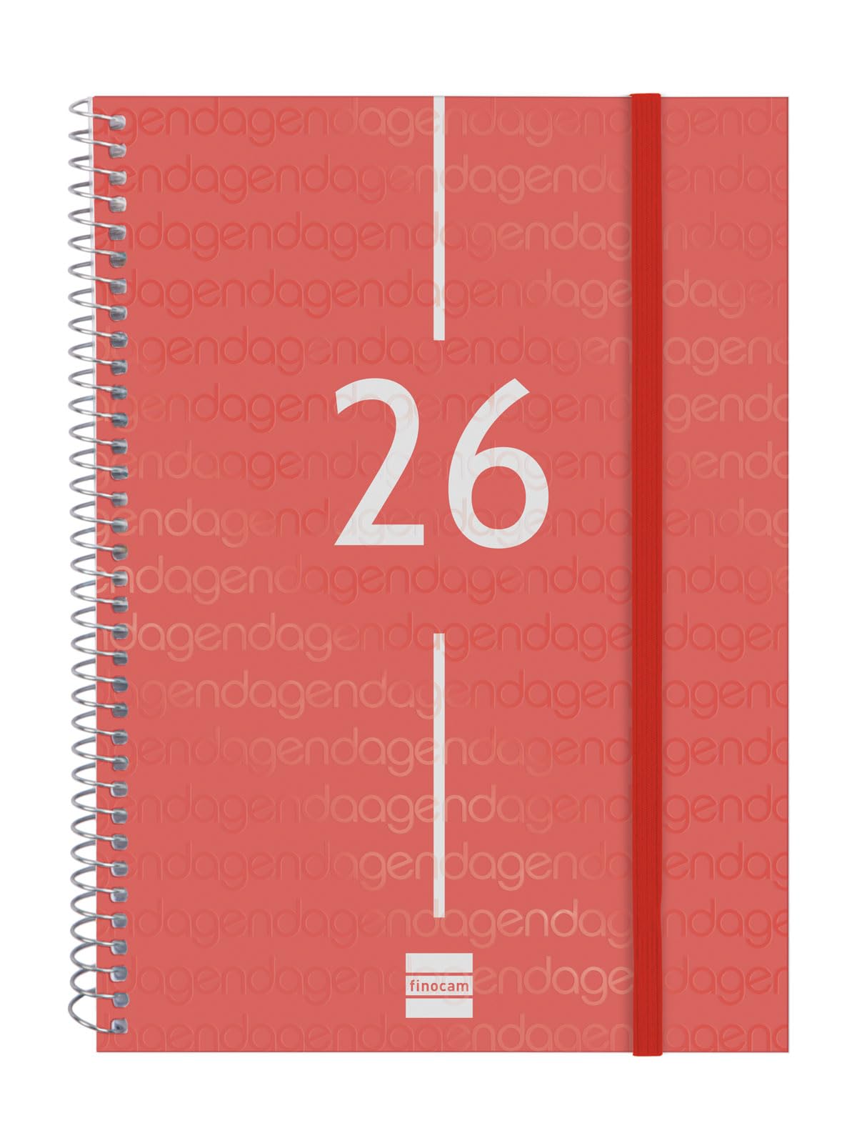 Finocam - Agenda Organizer Open Troy 2026 Week Vertical View January 2026 - December 2026 (12 months) Bordeaux Spanish
