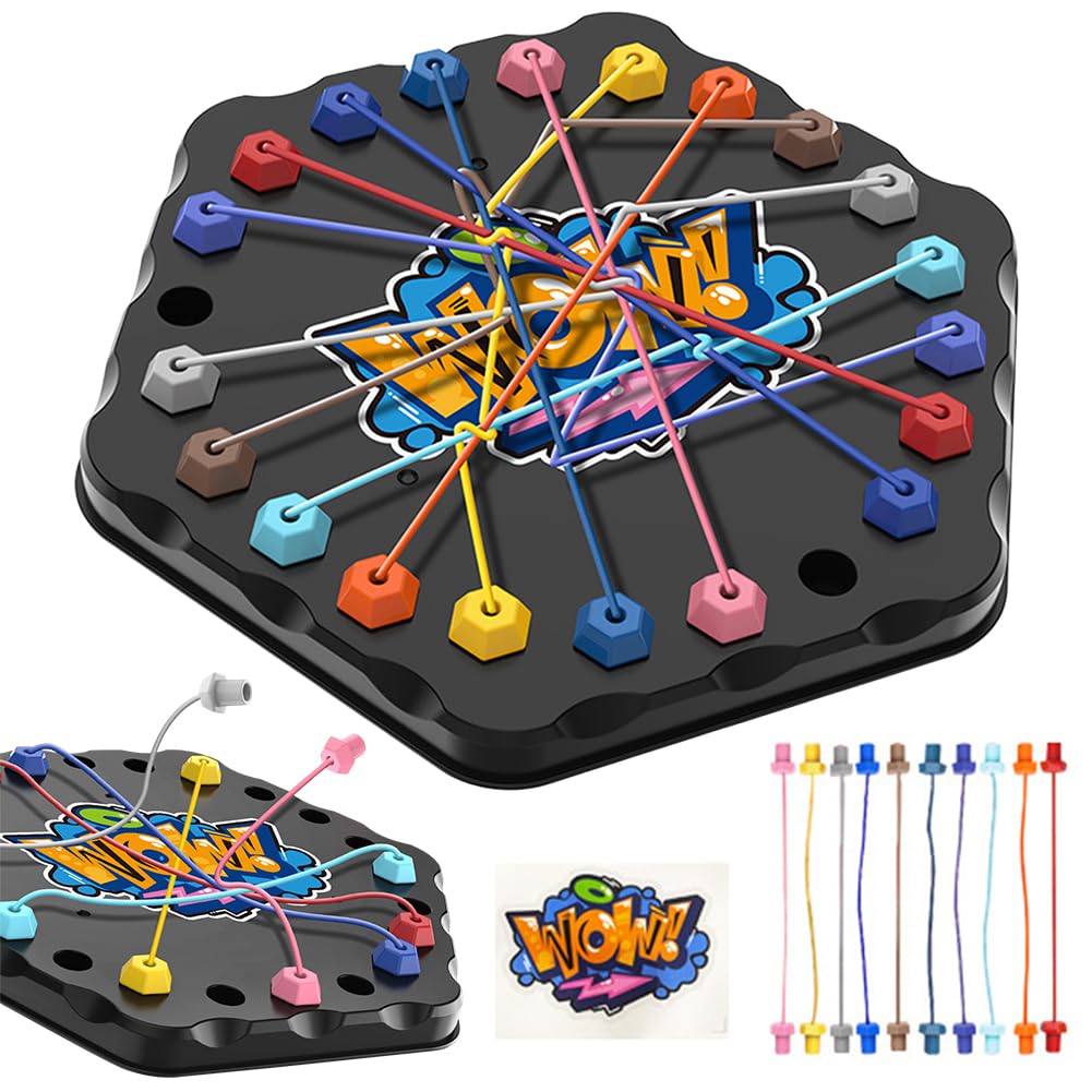 Brainy Knots Gioco, Brainy Knots Corda Districante Gioco Knot Puzzle Game Rope Challenge Giocos di Puzzle con 10 Pezzi Corda Attorcigliata Colorata Giocattoli Interattivi per Feste in Famiglia