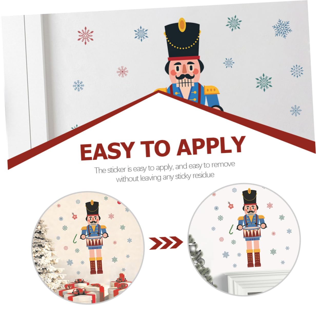 IMIKEYA 4 Stück Weihnachtsfensteraufkleber Weihnachtsdekorationen Schneeflocke-Tapete weihnachts fensterdeko weihnachten fensterdeko weihnachtsglas aufkleber Festfenster haftet PVC