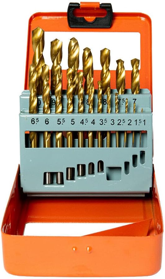 WELLCUT WC-HSS19 Bohrer-Set – 19-teilig, 1–10 Mm, HSS Titan, Für Metall, Holz & Kunststoff