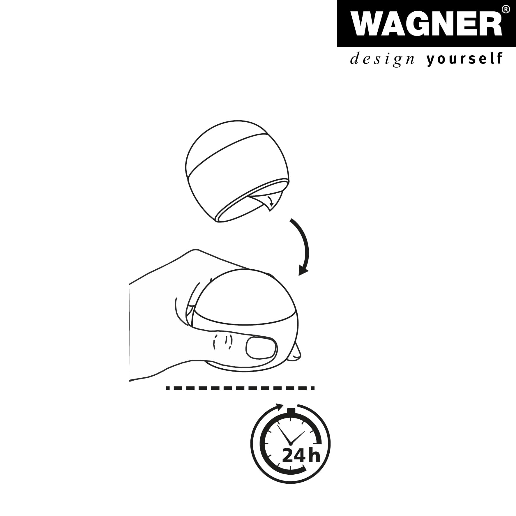 Wagner podłogowy stoper do drzwi CLEAR – Ø 45 x 40 mm, wysokiej jakości tworzywo sztuczne, przezroczysty, samoprzylepny, nie pozostawia śladów po usunięciu – 15522011