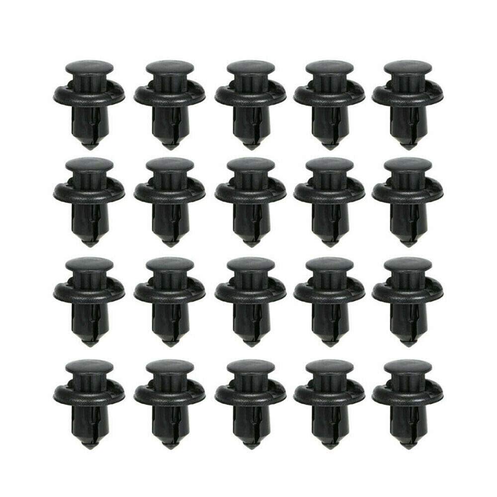 Lot 190 Rivets Plastique Voiture – 6 Tailles Clips De Fixation Universels Noir, Faciles à Poser