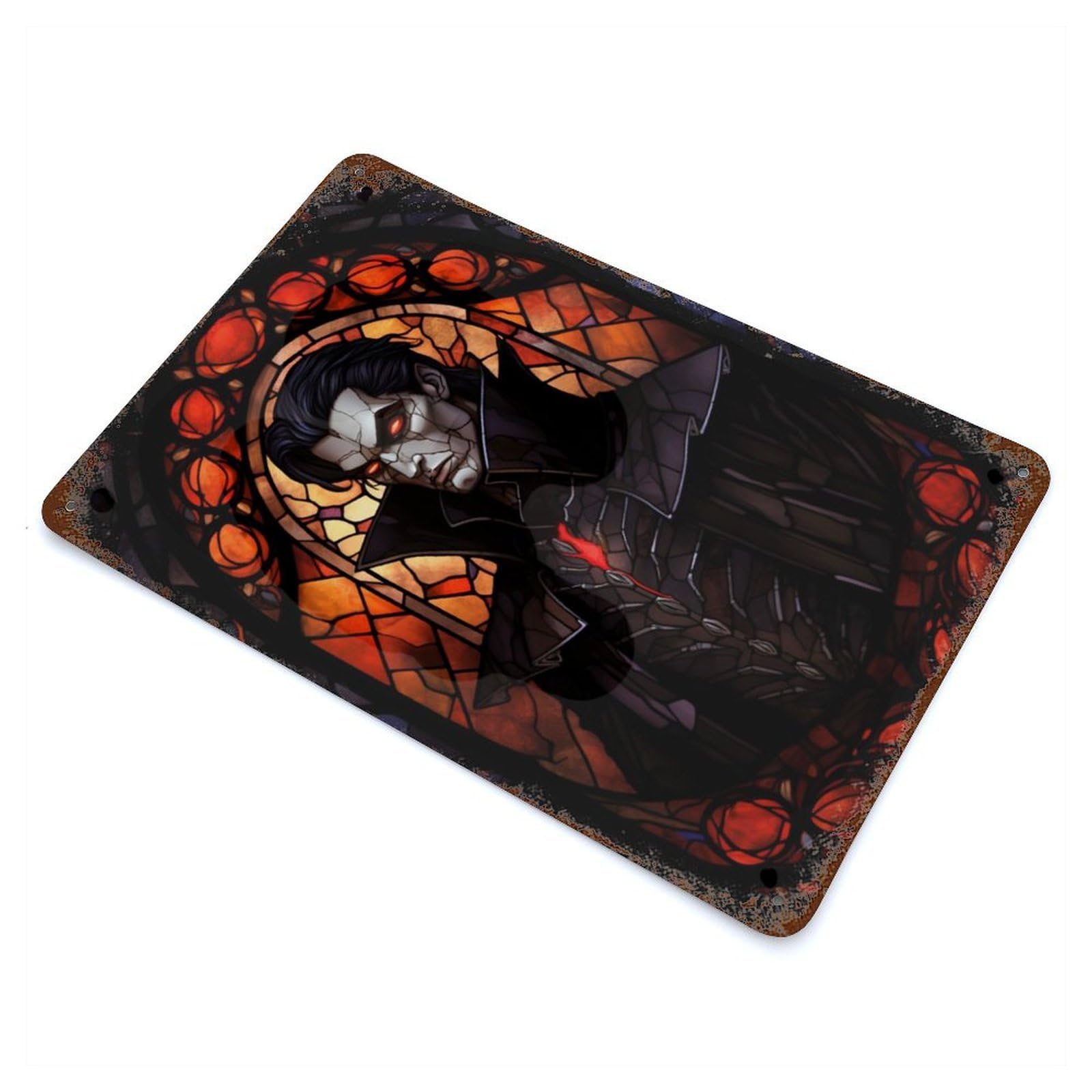 Garage Style The Vampire Count Rustic Tin Plaque 11.8"x7.9", Classic Wall Plaque for Bar And Workshop