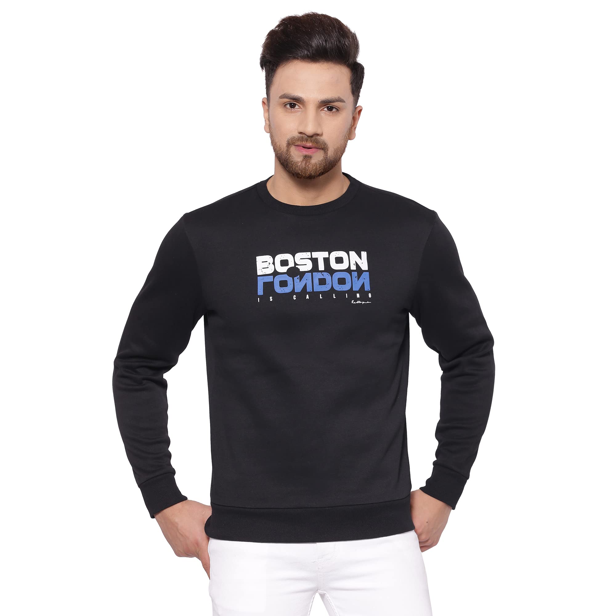 red tape Men's Typographic Black Sweatshirt - RWS0221M-M-picture-46