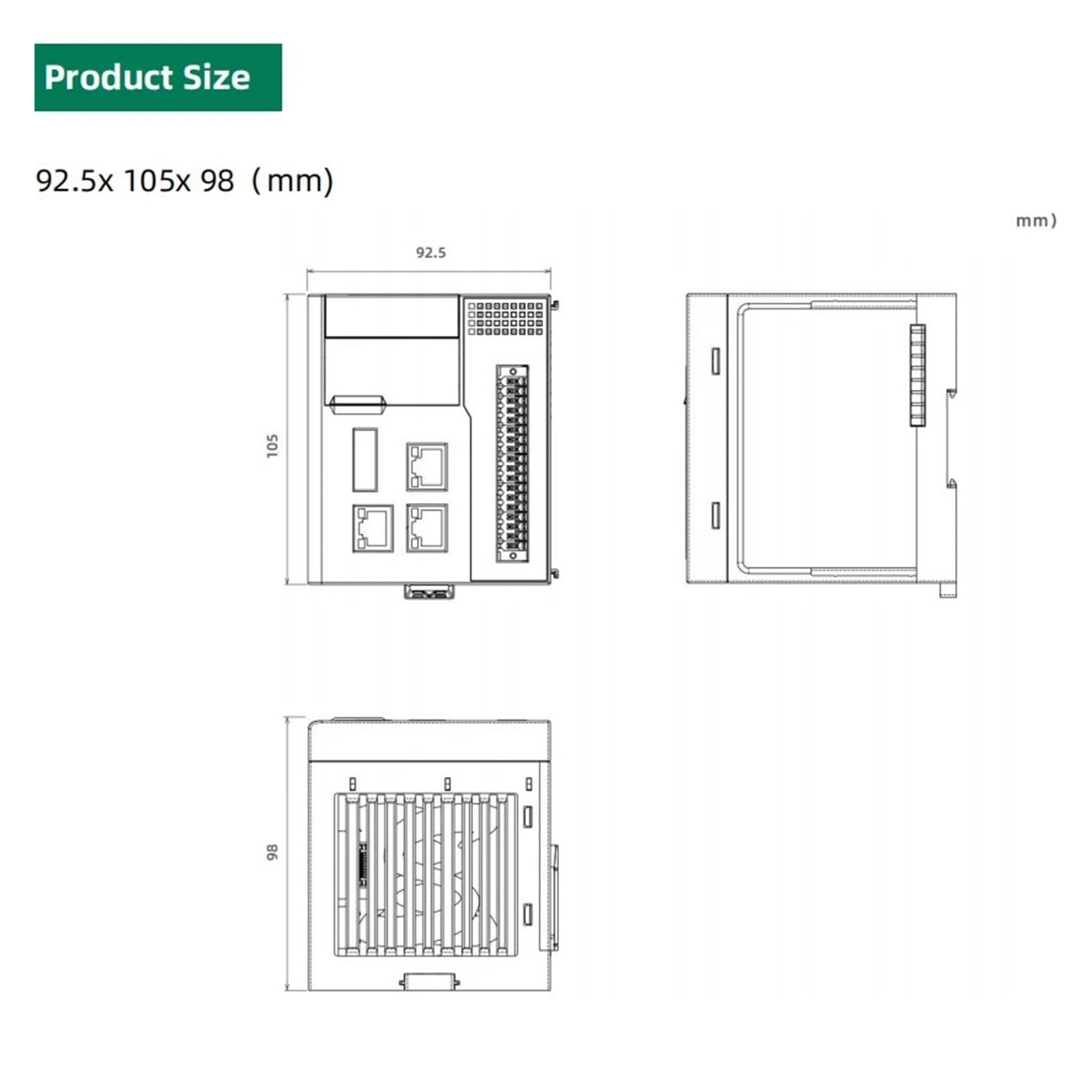 Contrôleur PLC PRO-C 16X16T A, sortie transistor 32 E/S avec contrôleur d'automatisation industrielle EtherCAT RS485 Modbus
