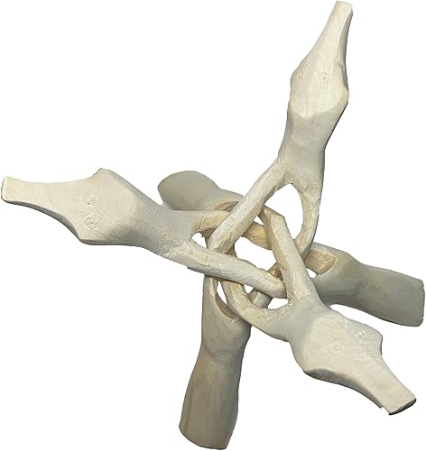 Miniatura 3 de Soporte de trípode de madera de 6 pulgadas, concha de abulón natural y bola de cristal, esfera de geoda, roca, gema de cristal, llave de cerámica o