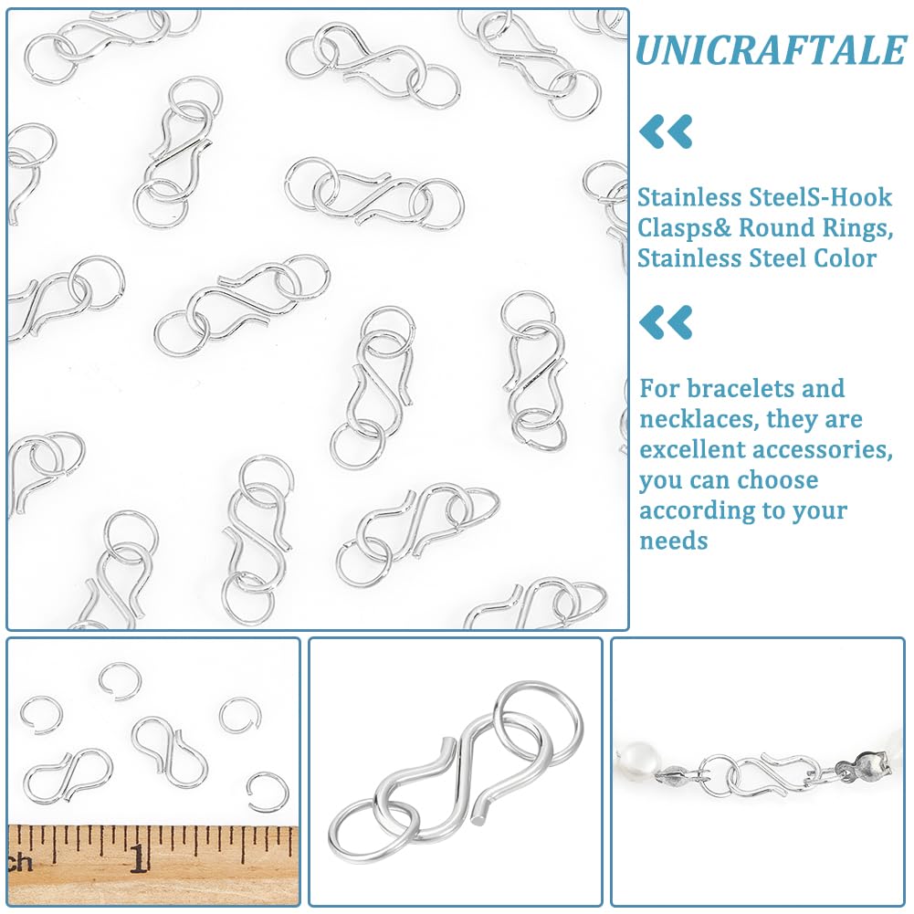 UNICRAFTALE 50 pezzo di Chiusura A S 304 chiusure con Gancio A S In Acciaio Inossidabile con 100