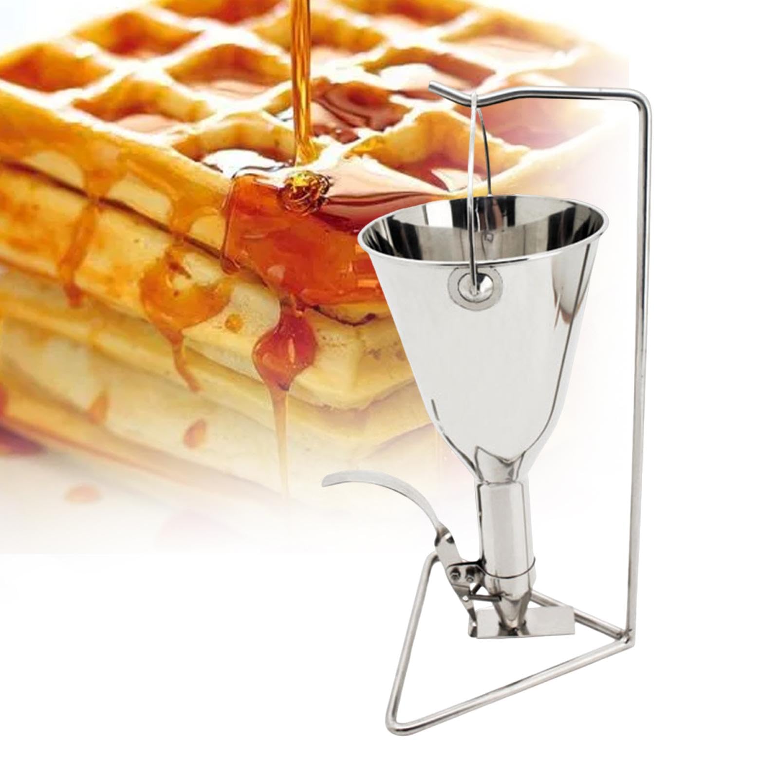 Dispensador de para Panqueques, Utensilio de Cocina, Embudo Dispensador, Embudo de Acero Inoxidable, Dispensador de para Panqueques Y Waffle