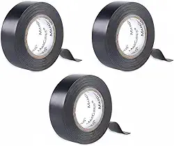 Fitas Isolantes Kit com 3-20m x 19mm Antichama, Alta Durabilidade, PVC, Preta para Instalações Elétricas, Reparos, Cabos e Fios Residencial/Profissional