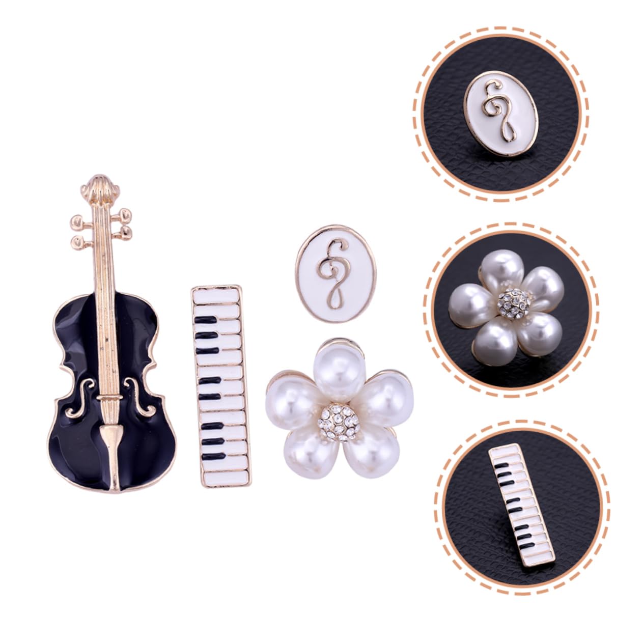 Healvian Spilla Violino Set Pins Per Accessori Musicali Per Abbigliamento Per E