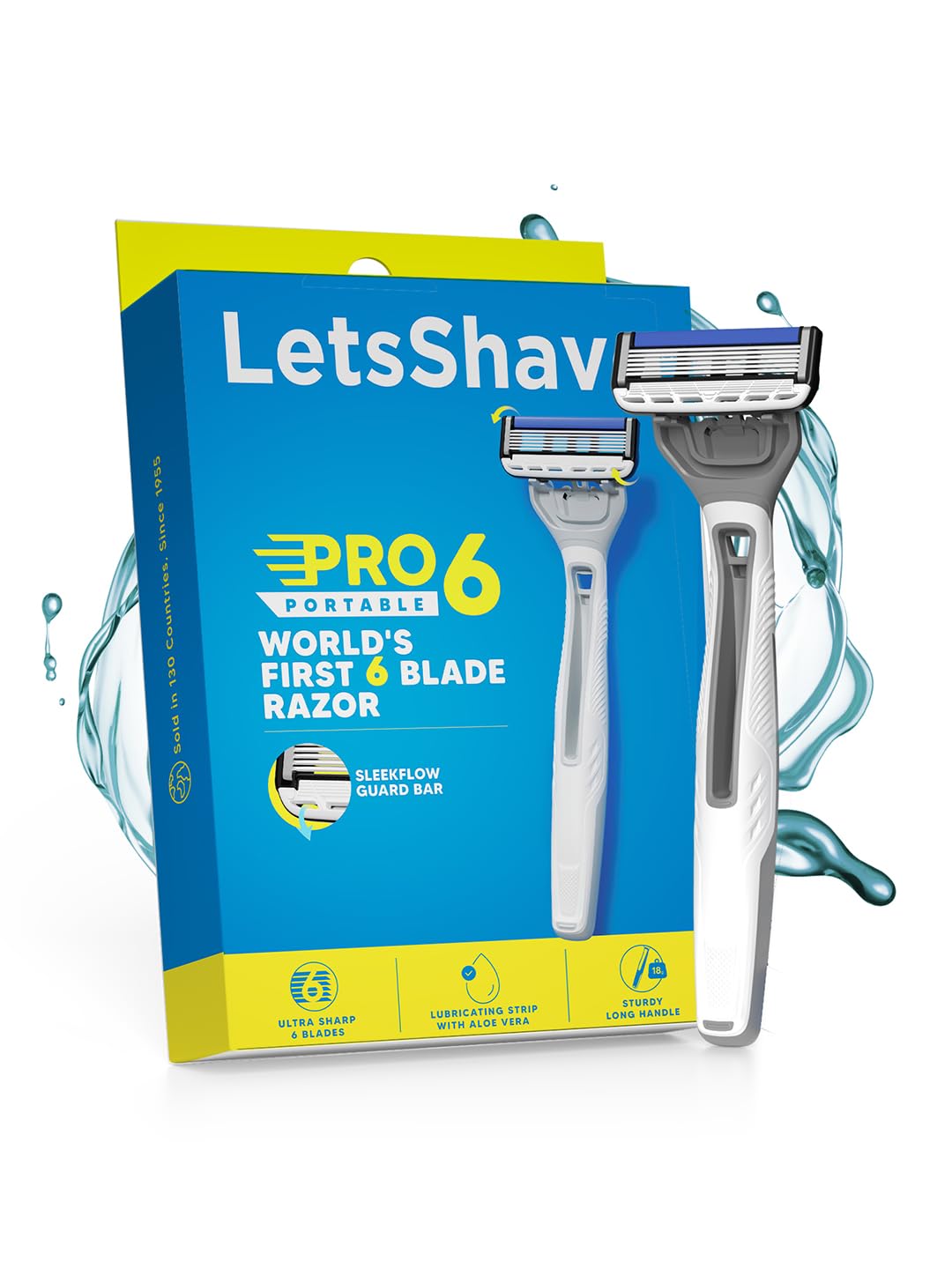 LetsShave Pro 6 Portable Razor for Men (Pack of 1), World's First 6 Blade Disposable-Razor for Men : Amazon.in: Health & Personal Care