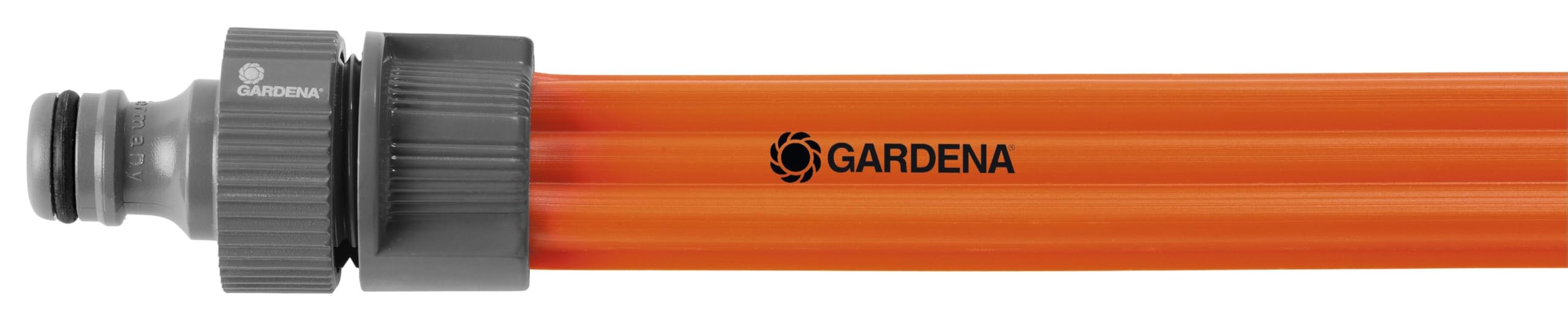 Arroseur souple Gardena : arroseur à pulvérisation pour massifs et surfaces étroits, pulvérisation fine, adapté à de nombreux raccords Gardena, réglage de la longueur, 15 m, orange (996-20) (Lot de 2)