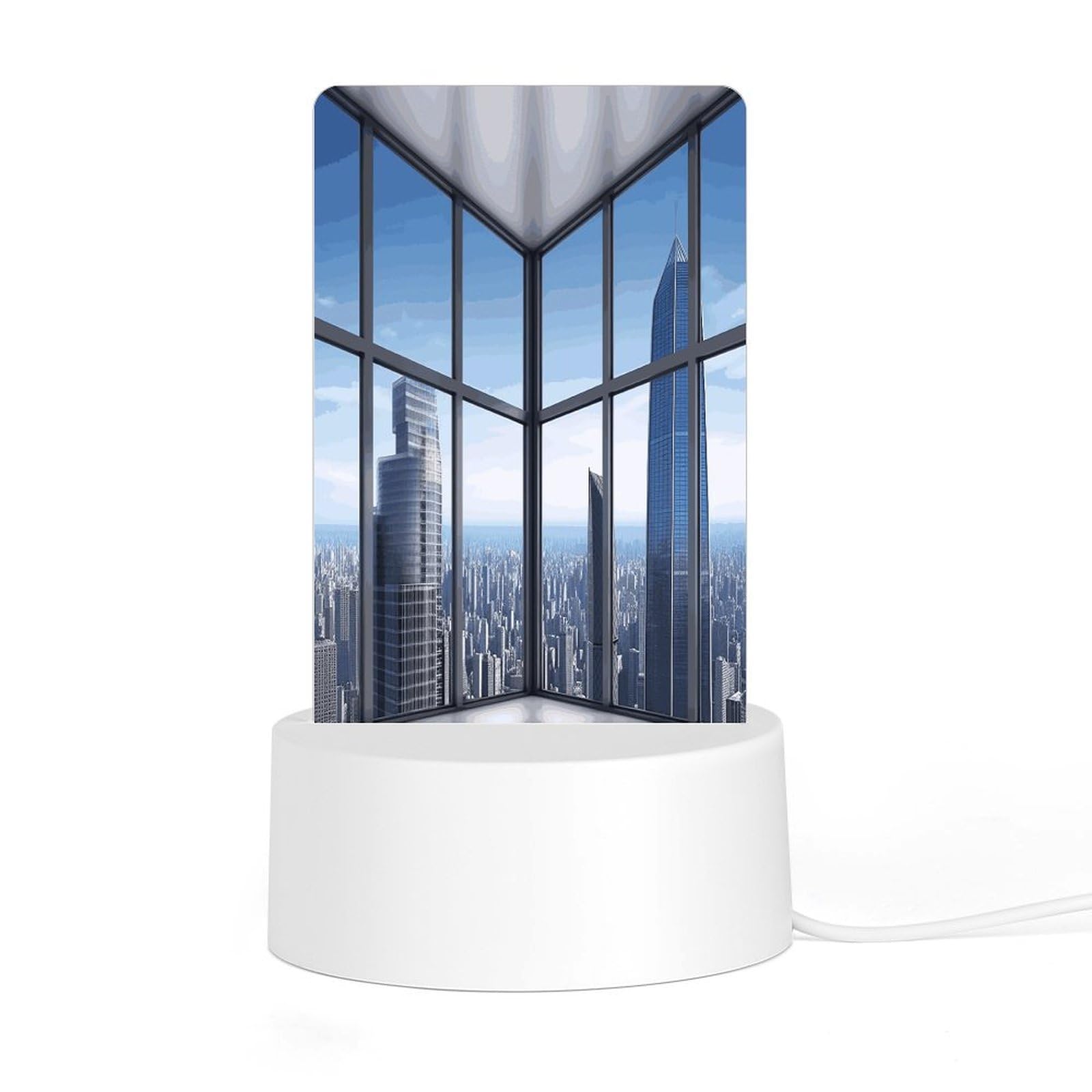 Adfgyerh Style Skyscraper Buildings Night Light Acrylic Material Easy Installation, Home Decor Usb Interface Power Supply, Lamp For Restaurant Bar Cafe Room Decor