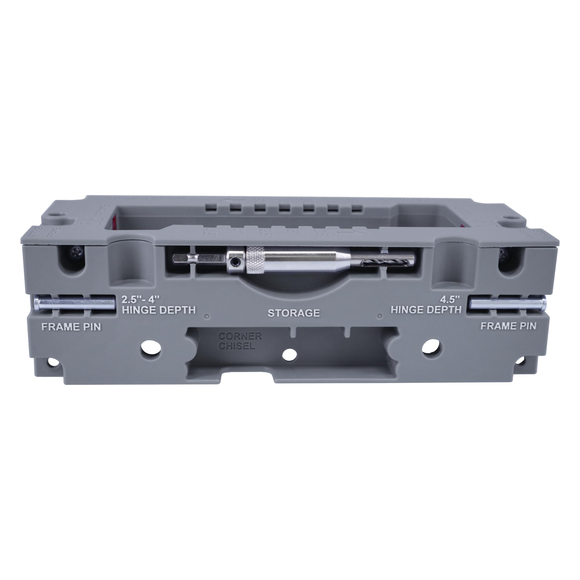 Milescraft 1229 Hinge Jig Plus - Doble sujeción de bisagra de puerta Jig Mortaja de bisagra de puerta Kit completo de instalación de bisagras Rout Mortajas de 6.3 cm a 11.4 cm. Placas de cierre y