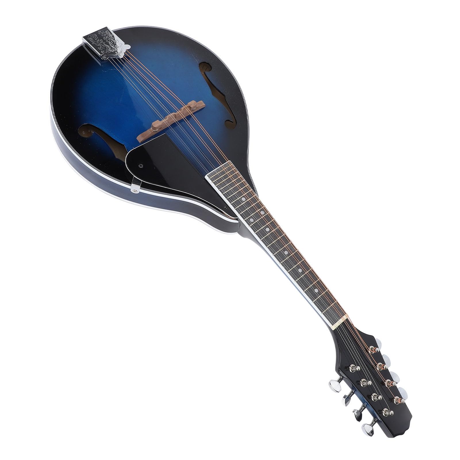 Mandolino 8 Corde, Tono Caldo e Ricco in Legno di Pesca con Accordatori Cromati Aperti, Mandolino Stile A for Musicisti Professionisti e Performance Live