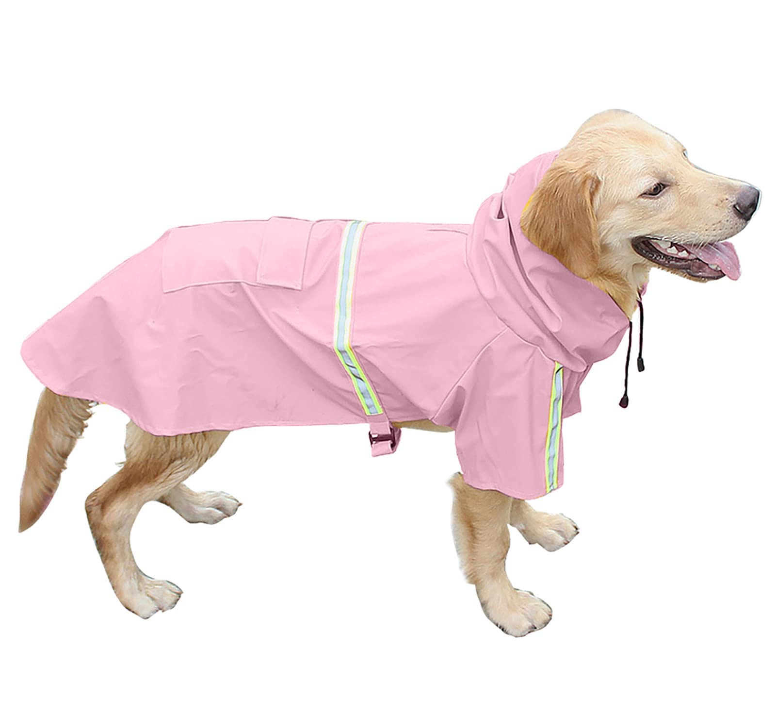 Impermeabile per cani, cappotto per cani da compagnia impermeabile regolabile, impermeabile di sicurezza antivento, impermeabile traspirante per cani di piccola, media e grande taglia (Pink XXX)