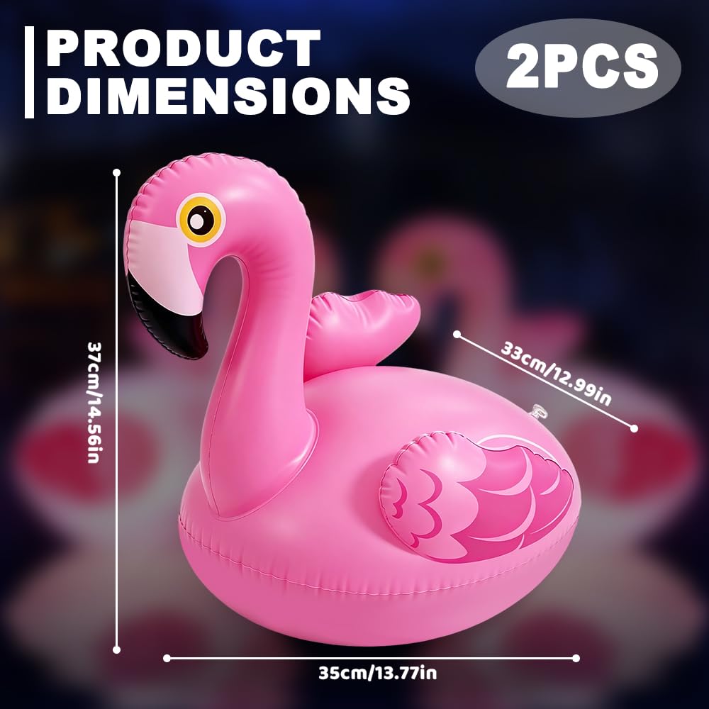 2 luces solares flotantes para piscina, flamencos, flotantes, IP68, resistentes al agua, para piscina, estanque, jardín, césped
