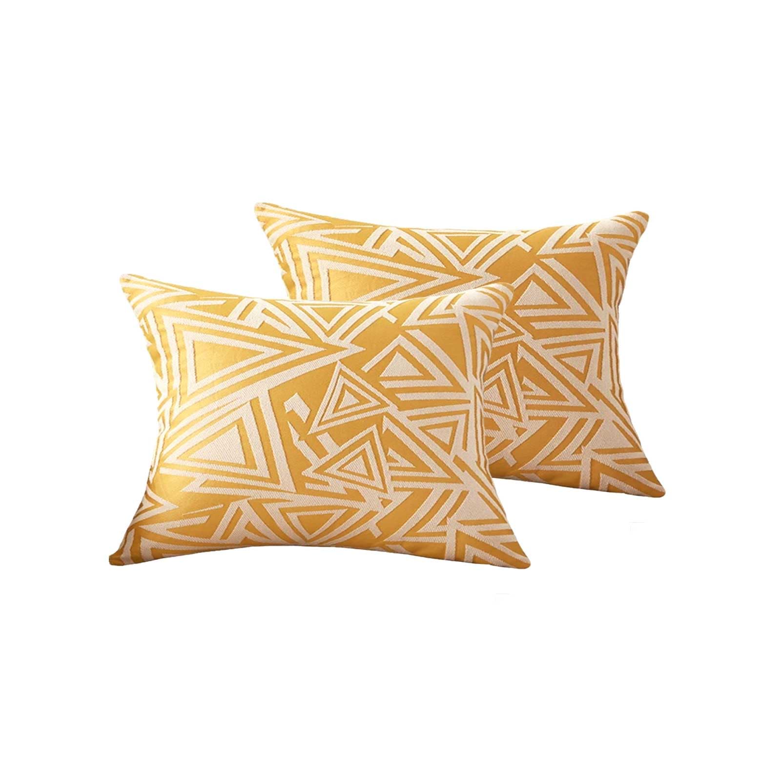 BCCIAPLN Pack of 2 Geometric Jacquard Throw Pillow Covers 18x18 Inch