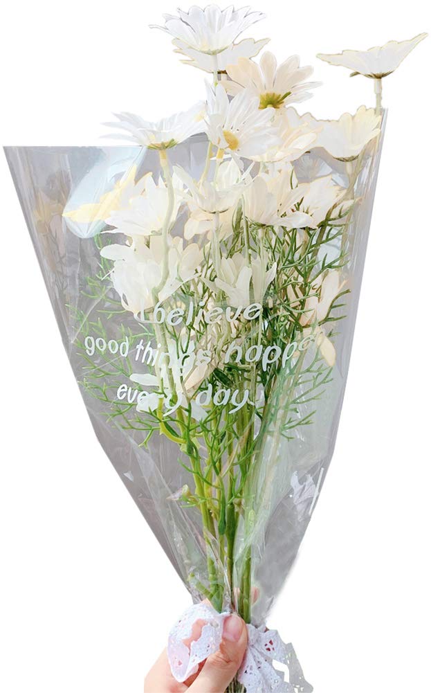 花　アートフラワー　ブーケ　ミツバツツジ　雪柳3本　造花　プレゼント Amazon｜造花 マーガレット デイジー インテリア おしゃれ ギフト 花束