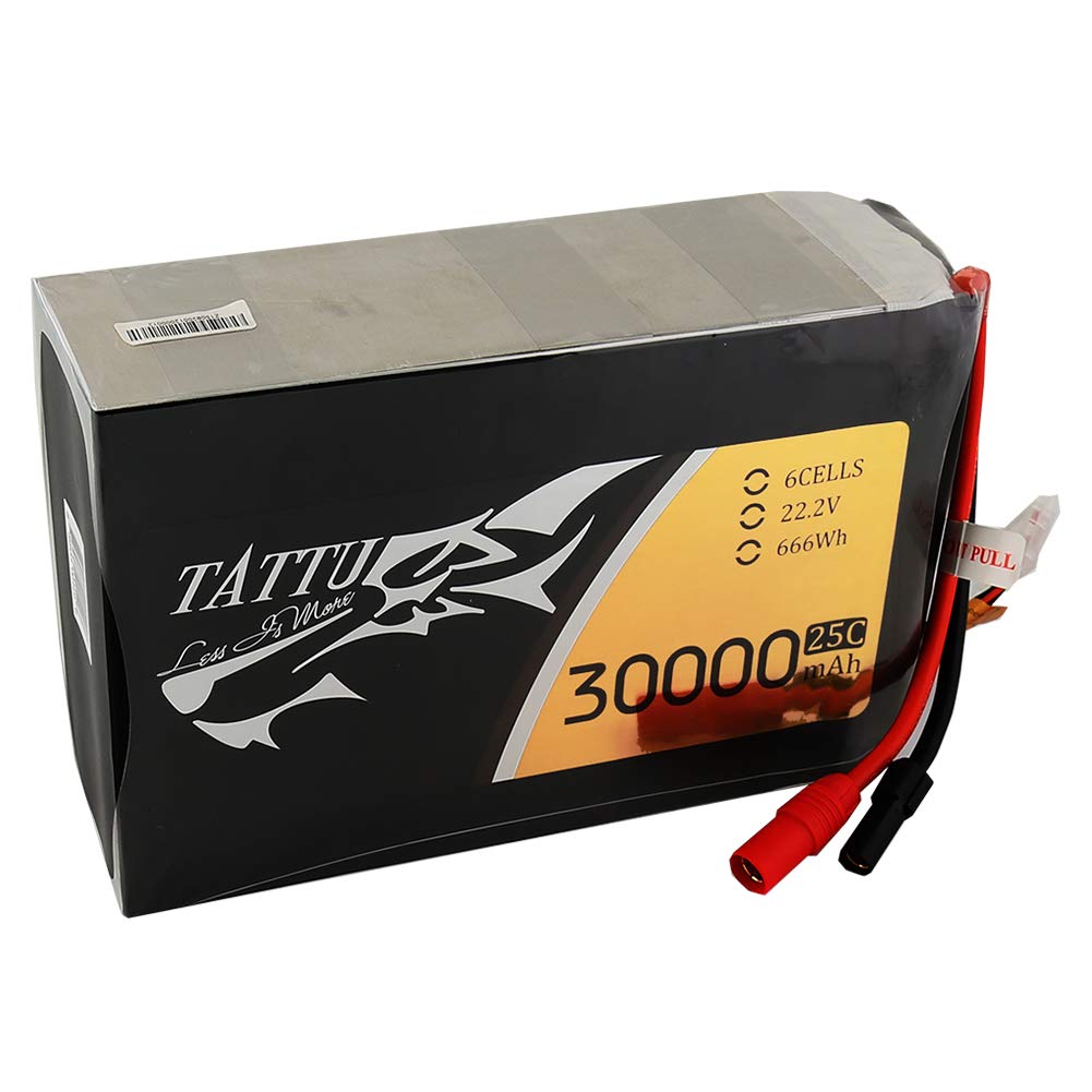 TAttu30,000mAh リポバッテリー Tattu G-Tech 30000mAh 6S 22.2V 25C Lipo Battery Pack with AS150U-F