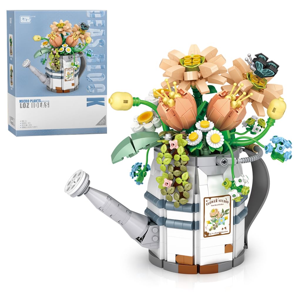 LOZ Mini Blocks 1936 Artificial Flowers Watering Pot Bonsai Blocks