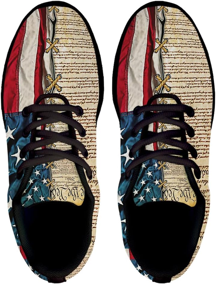 We The People American Flag Patriot Shoes for Women Men Trail Running Casual Fashion Sneakers Slip-on Tennis Shoes