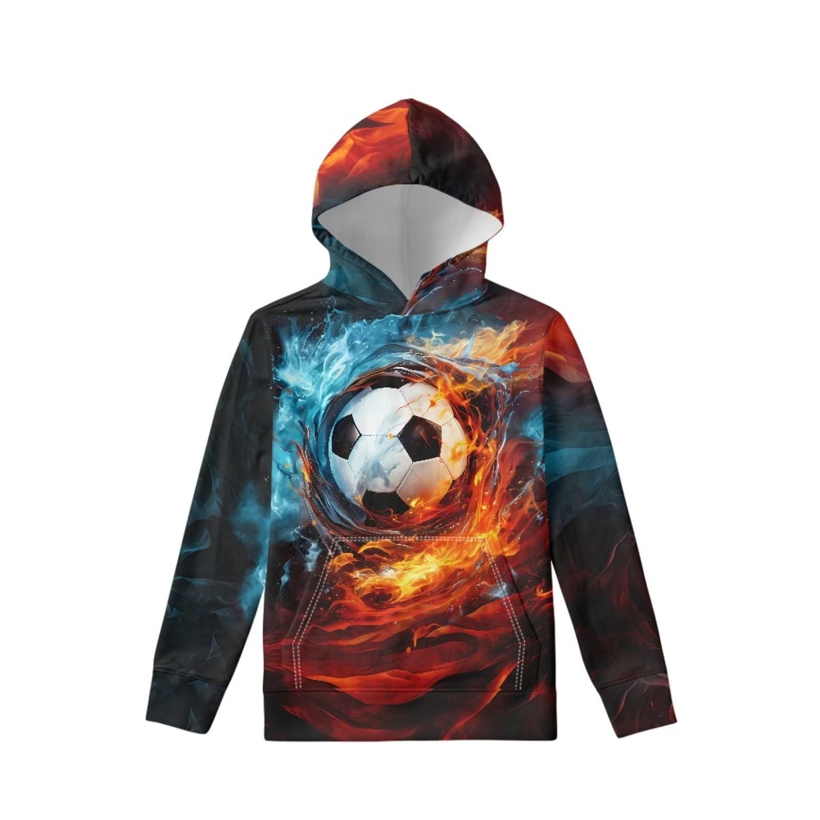 Coloranimal Girls Boys Sports Casual Long Sleeve Sweatshirts Hoodies with Front Pocket Sweater Tops Age 6-16year