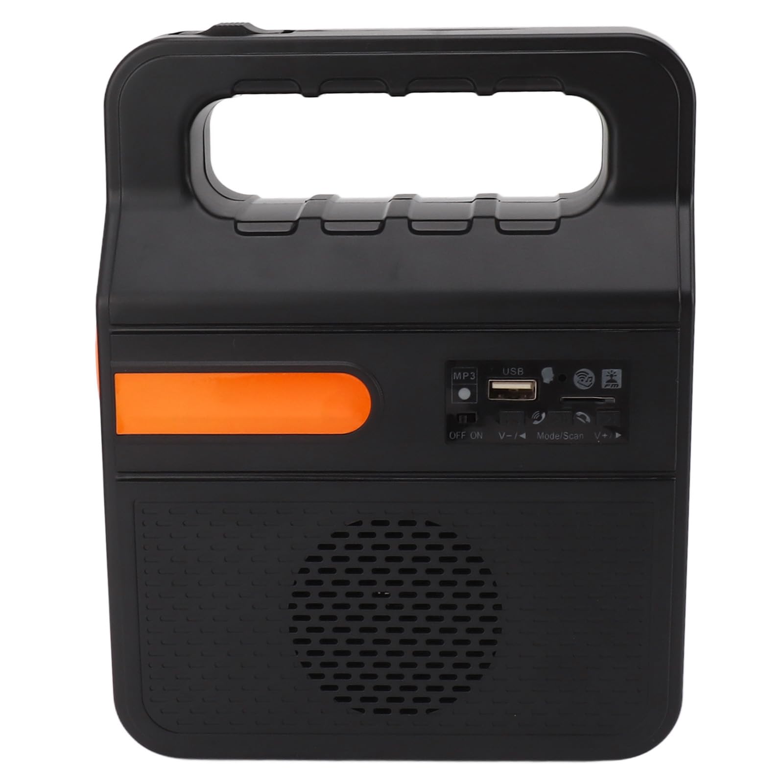 Banque D'énergie Solaire 6000 MAh, Générateur Solaire Portable avec Panneau Lumineux 32 LED, Phare, 3 Ampoules, Chargement USB, Radio MP3 pour Camping, Voyage, Usage Domest