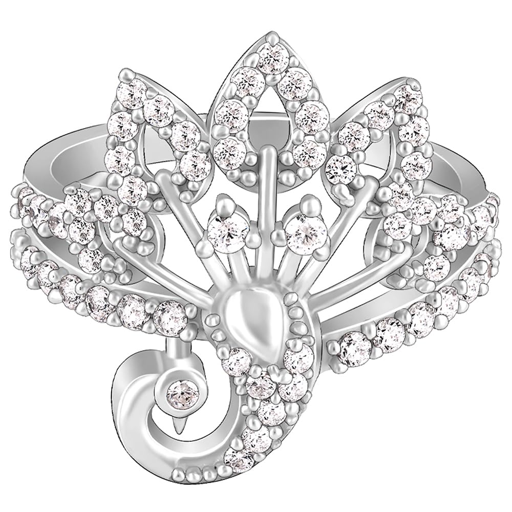 925 Silver Peacock On a Throne Ring,Fixed Size,Indian - 12, US - 6 | Gifts for Women and Girls | With Certificate of Authenticity and 925 Stamp | 6 Months Warranty*-image-28